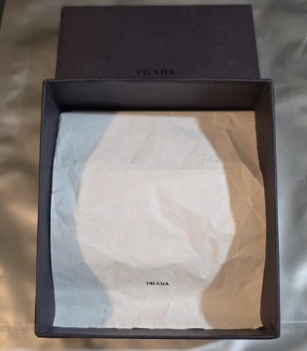 PRADA Brooch Tweed & Gem w/Prada Box Guaranteed Authentic Made In Italy