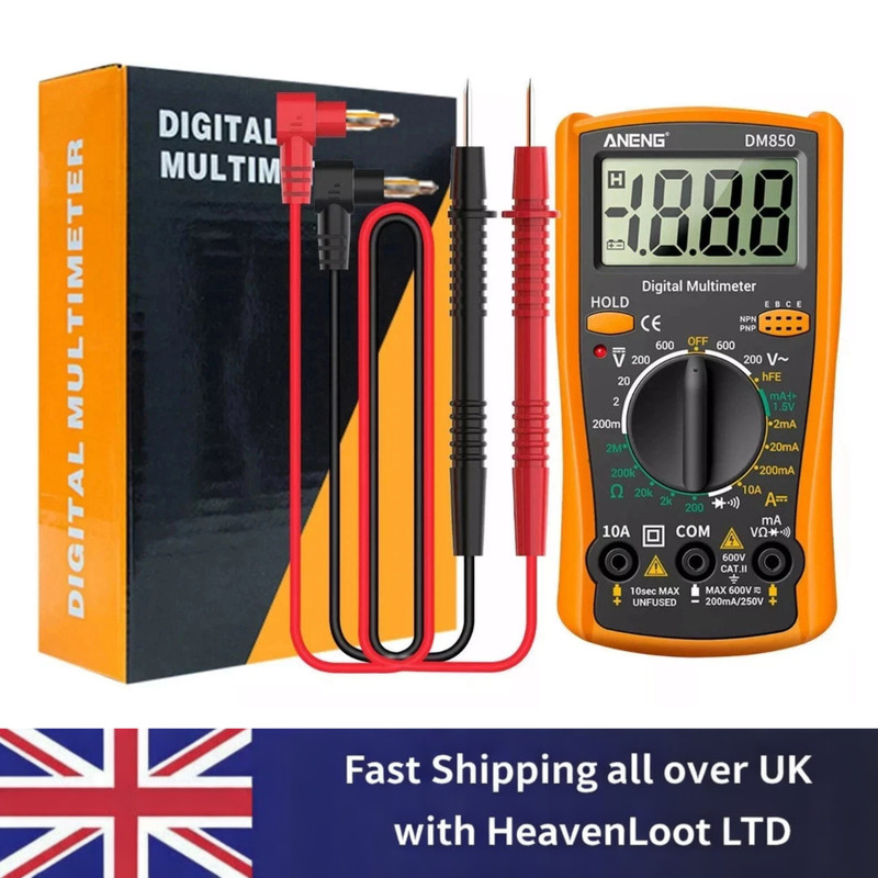 Professional Digital Multimeter Voltmeter Ohmmeter Ammeter Multi Tester Meter UK
