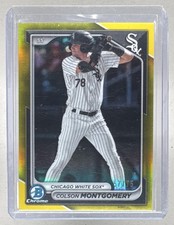 Colson Montgomery 2024 Bowman #BCP-8 Yellow Refractor Chrome Prospects /75