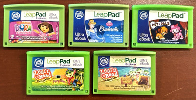 5 Leap Frog LeapPad Explorer Learning Game lot  LeapPad 1 2 3 XDI Ultra Platinum
