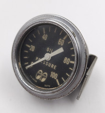 Original Moon 2 18 100 Psi Oil Pressure Hot Rod Gauge Wmount - Tested Working