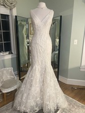 Vintage Casablanca Ivory Wedding Dress Size 10