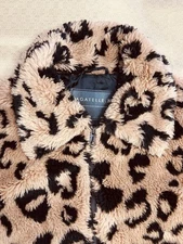 Trendy Leopard Print Faux Fur Bagatelle NYC Jacket M Bold Chic Cozy
