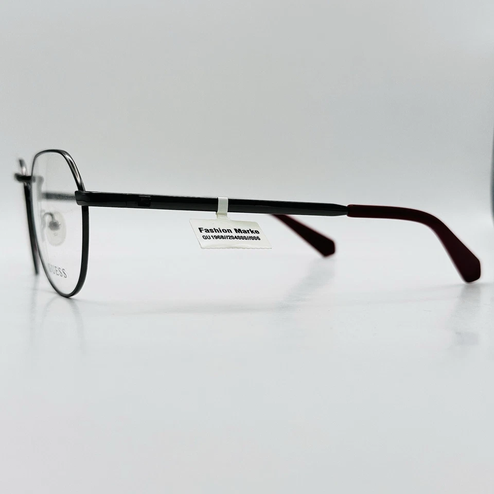 Guess Eyeglasses Women Round Panto Gray Metallic Red Mod. GU1968 New - Image 3 of 4