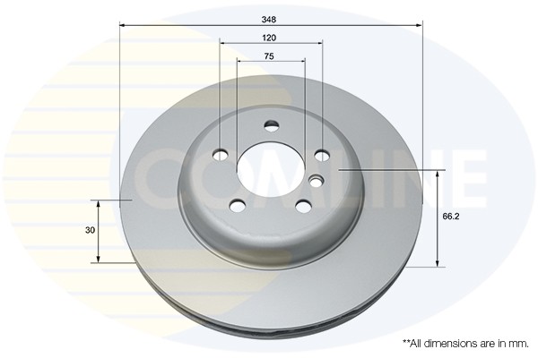 2 PCS COMLINE ADC1783V Brake Disc