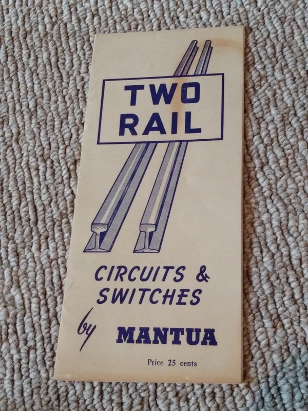 1953 Two Rail Circuit & Switches by Mantua booklet
