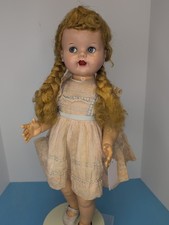 22 Vintage Ideal Saucy Walker Doll Honey Blonde Braids Flirty Eyes Sweet sX