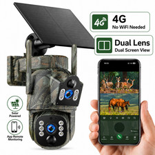 4G LTE Cellular Wildlife Game Camera Solar Power Trail Cam Dual lens NightVision
