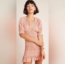 Faithfull Margherita Smocked Mini Dress