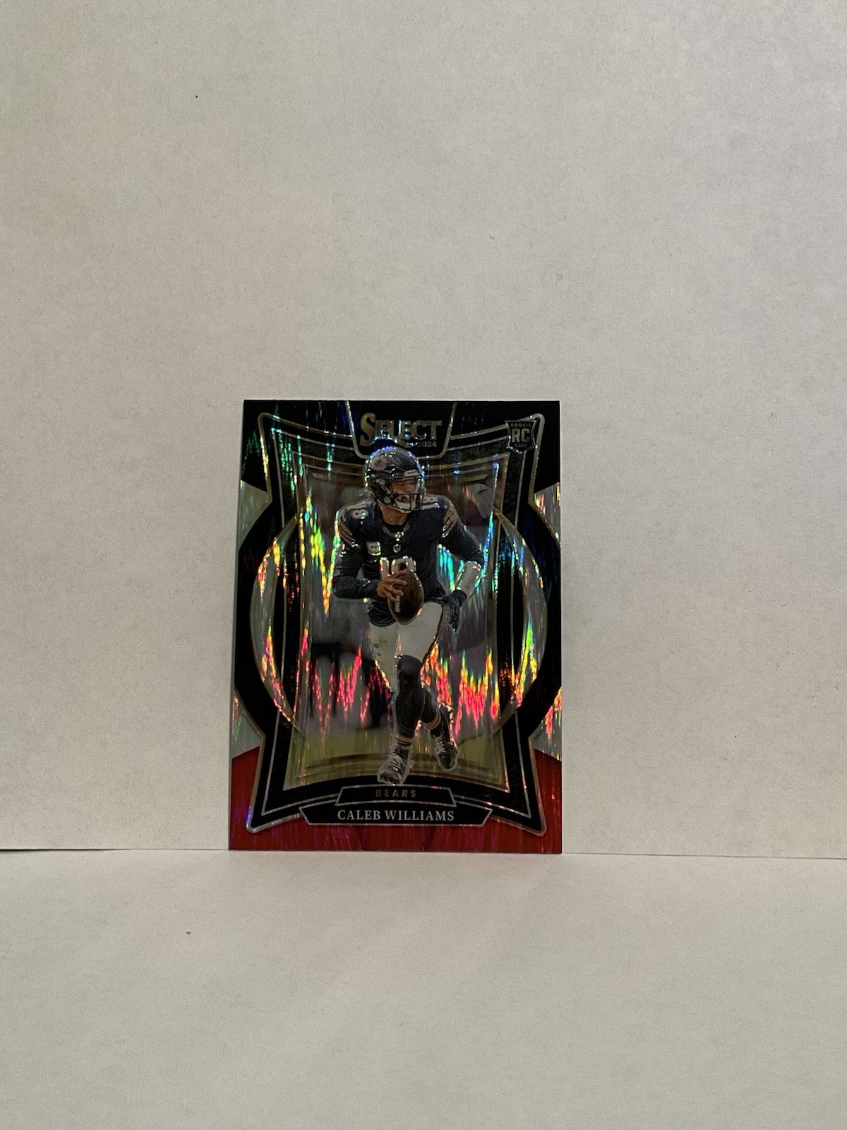 2024 Panini Select Caleb Williams #25 Black And Red Shock Prizm CHI Bears Rookie