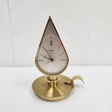 Raro Reloj Despertador Swiza 8 Antiguo Linterna Llama Vela Hecho en Suiza Latón Dorado Raro