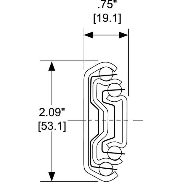Corredera de cajón Accuride Ss5321-22P, montaje lateral/duro, sobre viaje, conv., Pk2, Foto 2 de 2