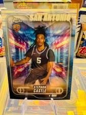 🔥2024-25 Topps Chrome Stephon Castle #122 Rookie Blue  Refractor SPURS NBA🔥