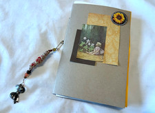 Junk Journal Fairy Child, Handmade Paper Ephemera, 6 x 9" 20 pgs. Embellished