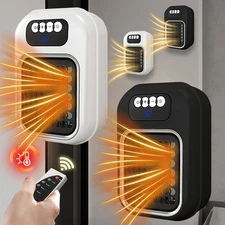 Remote Portable Space Heater Electric Heater Plug in Wall  Warmer Digital Timer