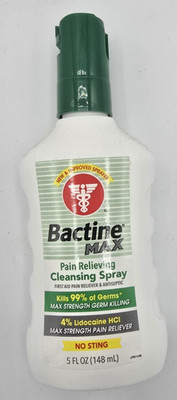 Bactine Max Pain Relieving Cleansing Spray 5 Oz