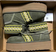UGG Classic Mini II Braid Platform Shoes Women  s Size 8 NEW W/ BOX