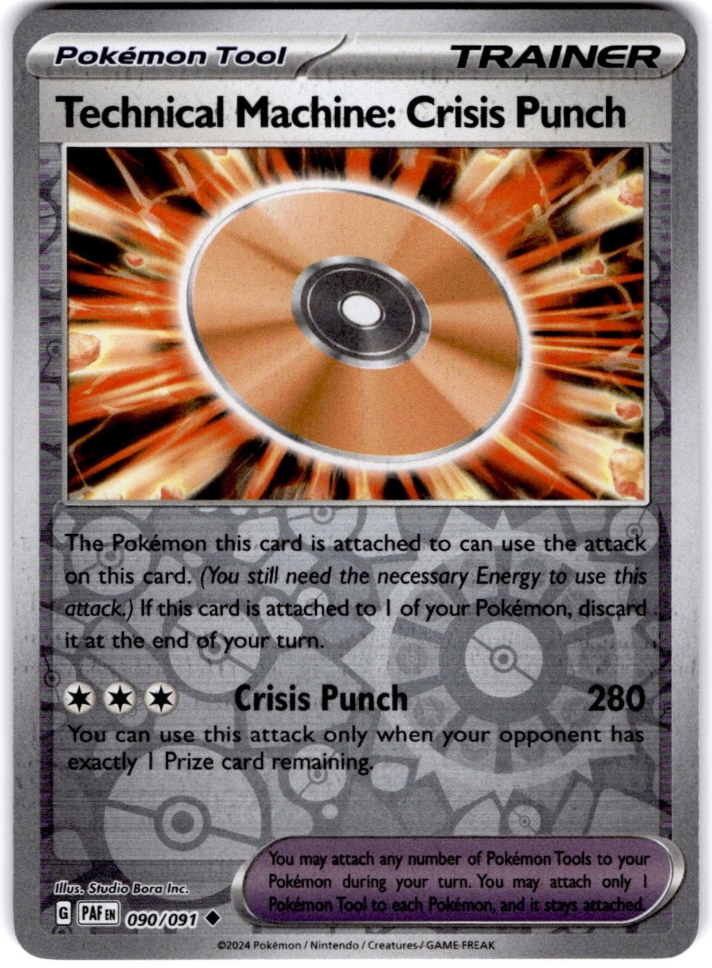 Pokemon Technical Machine: Crisis Punch Paldean Fates #90/91 Reverse Holo