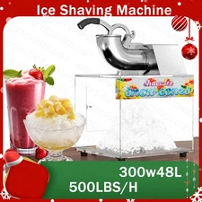 300W Commercial Snow Cone Machine, Shaved Ice Machine for Gatherings & Parties