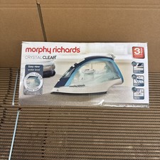 Morphy Richards Steam Iron 300300 Crystal Clear Turquoise White (Damaged box)
