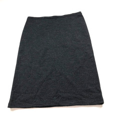 Armani Collezioni 8 Fits 32In Button Flat Non Lined Midi Skirt Black MINT HRJ