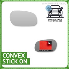 Right hand Driver side for Mitsubishi Carisma 1995-2006 stick-on mirror glass