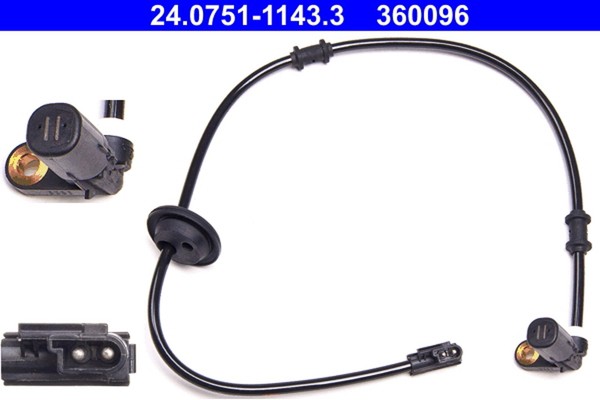 ATE ABS Sensor Raddrehzahl 24.0751-1143.3 FüR Mercedes Klasse S202 C208 W202 CLK-image