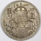 1942 Canada 50 Cent Very Fine Plus Plus Low Mintage KM-36 Free Shipping