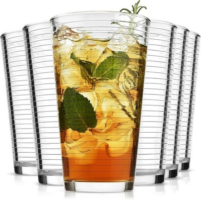 Juego De Vasos Para Beber De Cristal De 16 Oz Vasos Altos De Vidrio Transparente