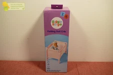 Gigglescape Pink Dot Folding Doll Crib for 14"-16" Dolls (Pack Wear)