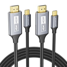USB C to 4K HDMI Cable Video Converter Adapter 6Ft Type C to HDMI 4K Cord Lot