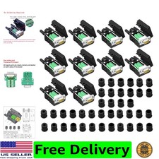 10PCS DB9 Male Breakout Connector,DB9 Solderless RS232 D-SUB Serial to 9-pin ...