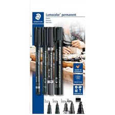 Permanent Marker Set STAEDTLER Lumocolor 4 Stk. verschiedene Spitzen Blister