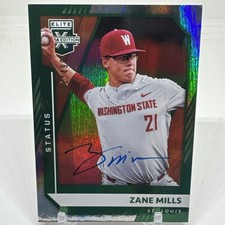 2021 Panini Elite Extra Zane Mills Green /499 #120 St. Louis Cardinals SIGNED
