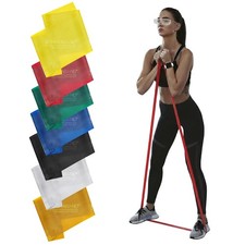 Professional Resistance Bands Set 7 Pack 6 ft Exercise Bands Working Out Stretch