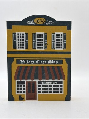 Cat's Meow Village Clock Shop Faline Jones Series IV Signed  89 Vintage