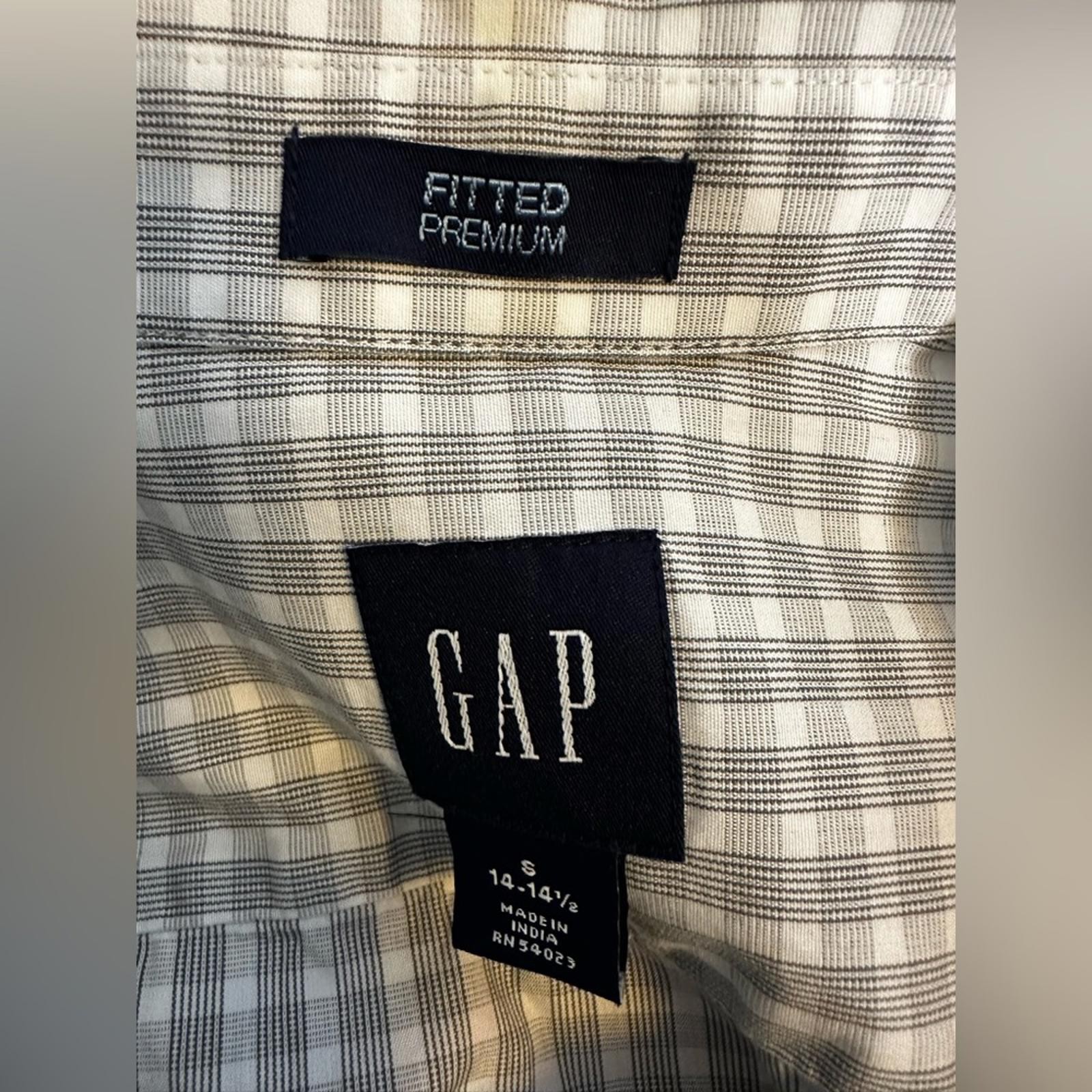 GAP Button Down Shirt Small | Gray Gingham Cotton… - image 4