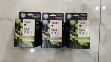 New HP 564XL 564 Black, Yellow, Cyan and Magenta Ink Cartridge 4-Pack Exp 25