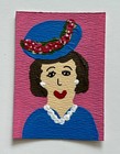 ACEO Original Acrylic Painting Portrait of Sue Ellen — photo 1