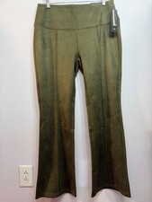 Liverpool Pearl Flare Olive Plaid Pants XL