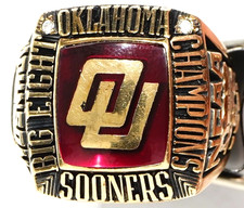 1984 Oklahoma Sooners Big 8 Championship Basketball Ring