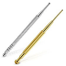 2 Pcs Stainless Steel Acupuncture Pen W/Double Headed Reflexology Massage Tool