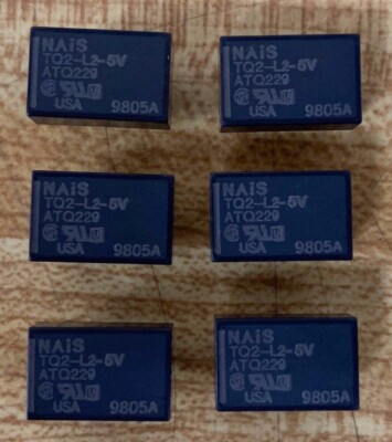 US Stock 6x TQ2-L2-5V DIP-10 2 Coil Latching Signal Relay DPDT Low Profile DC5V