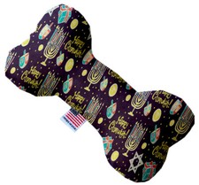 Chanukah Bliss 6" & 8" Stuffing Free Bone Dog Toy Crinkle & Squeaker