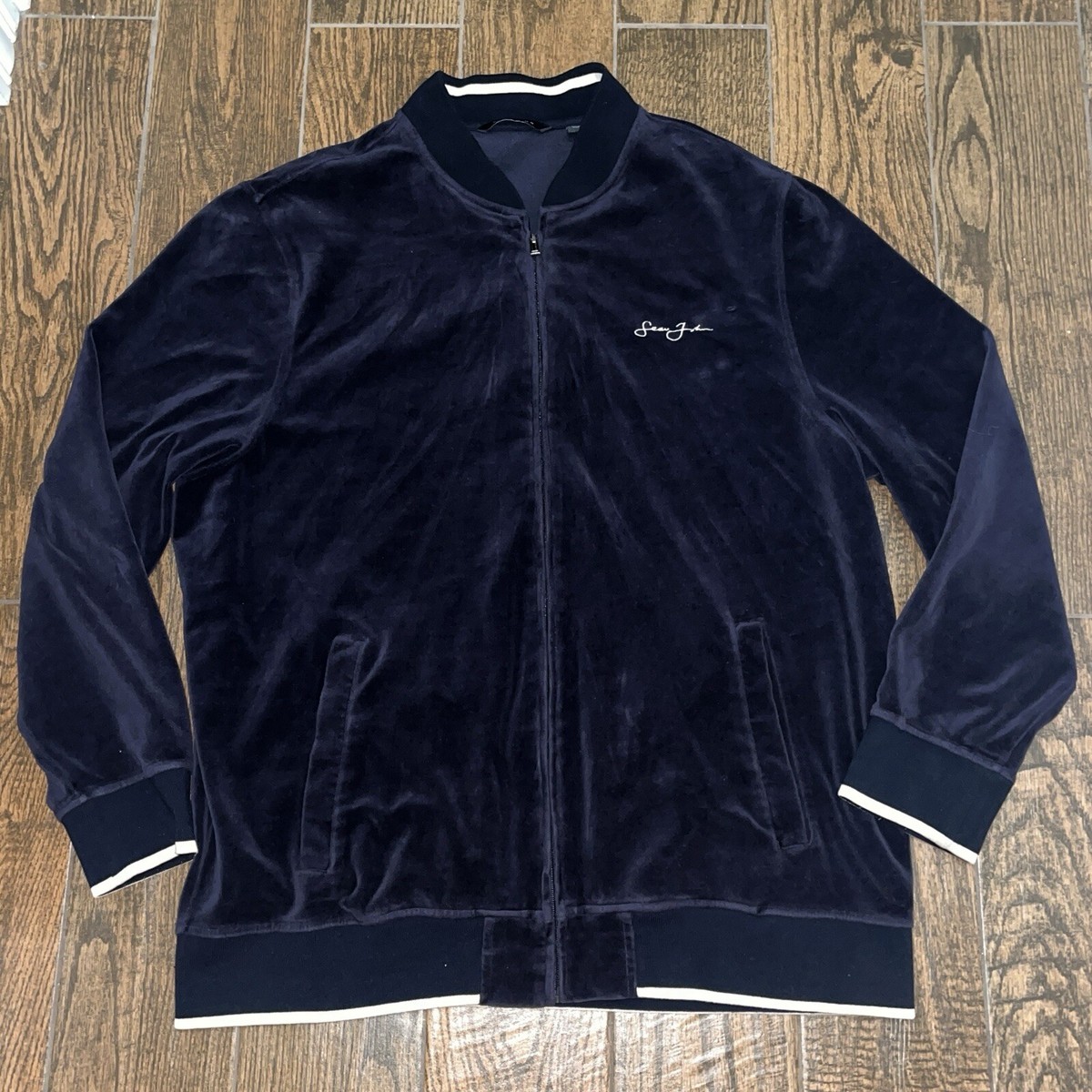 Sean John ウール スタジャン 2XL Sean John Blue Letterman Style Leather Jacket Size 2XL | eBay