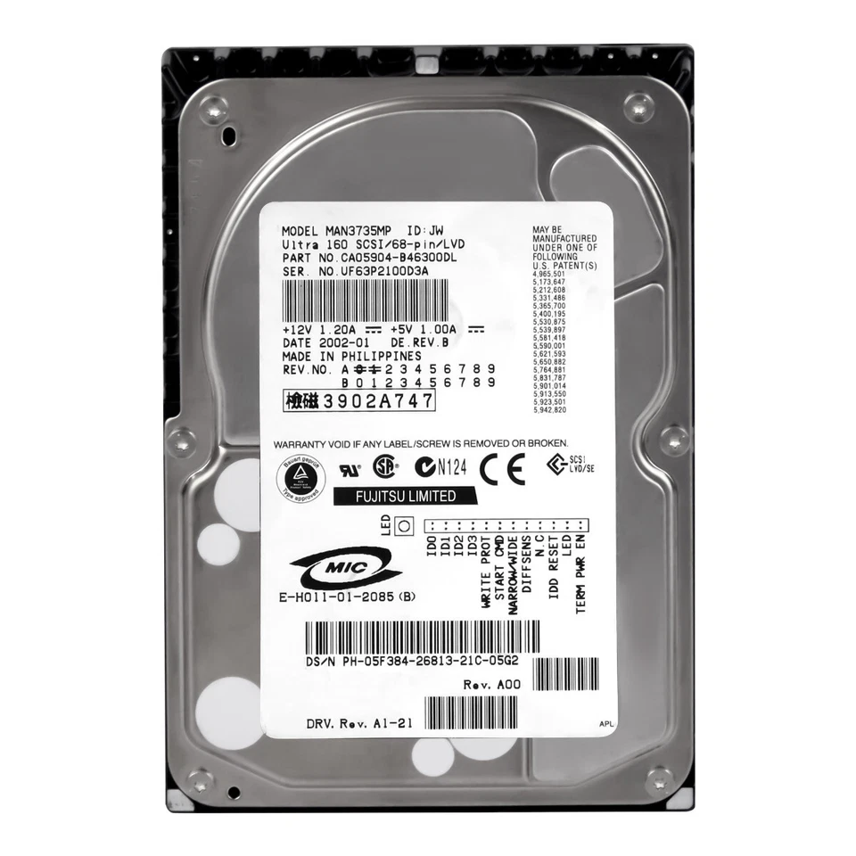 Hard Drive Dell 05F384 MAN3735MP 73GB 10K SCSI U160 3.5'' - Image 3 of 3