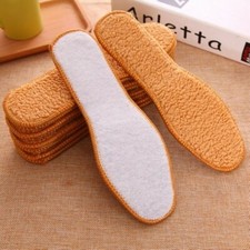 Women Winter Faux Wool Fur Insoles Thermal Snow Boots Insole Warm Soft Thick
