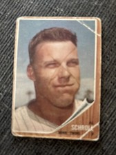 1962 Topps Baseball Card #102 Al Schroll Minnesota Twins Writing Free Shipping!