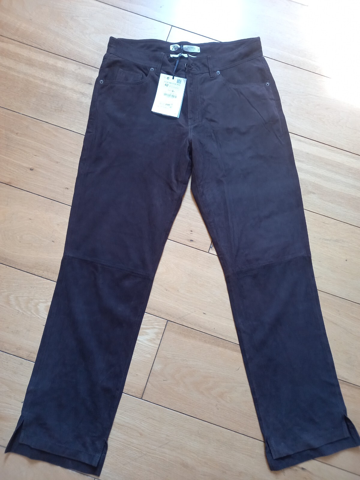 Zara Men's Limited Edition Studio Collection Brown Suede Trousers Size 31 And 32 image 5