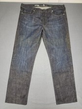 7 For All Mankind Men Jeans 38x33 Regular Straight Slouchy Organic  Button Fly